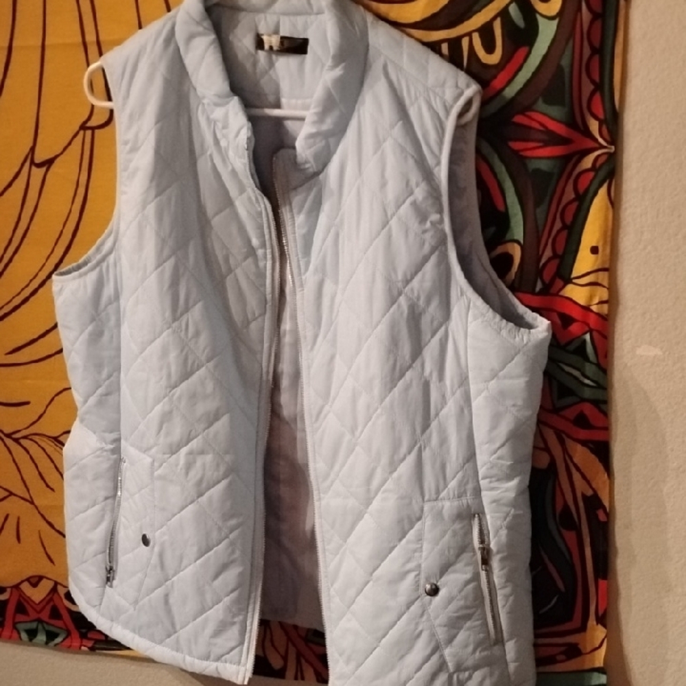 Light Baby Blue Quilted Vest